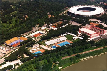 Veduta degli impianti del Foro Italico