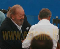 Bud Spencer intervistato sugli spalti di Roma 09