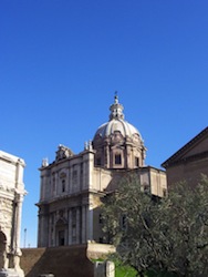 Veduta della chiesa dei Santi Luca e Martina al Foro Romano