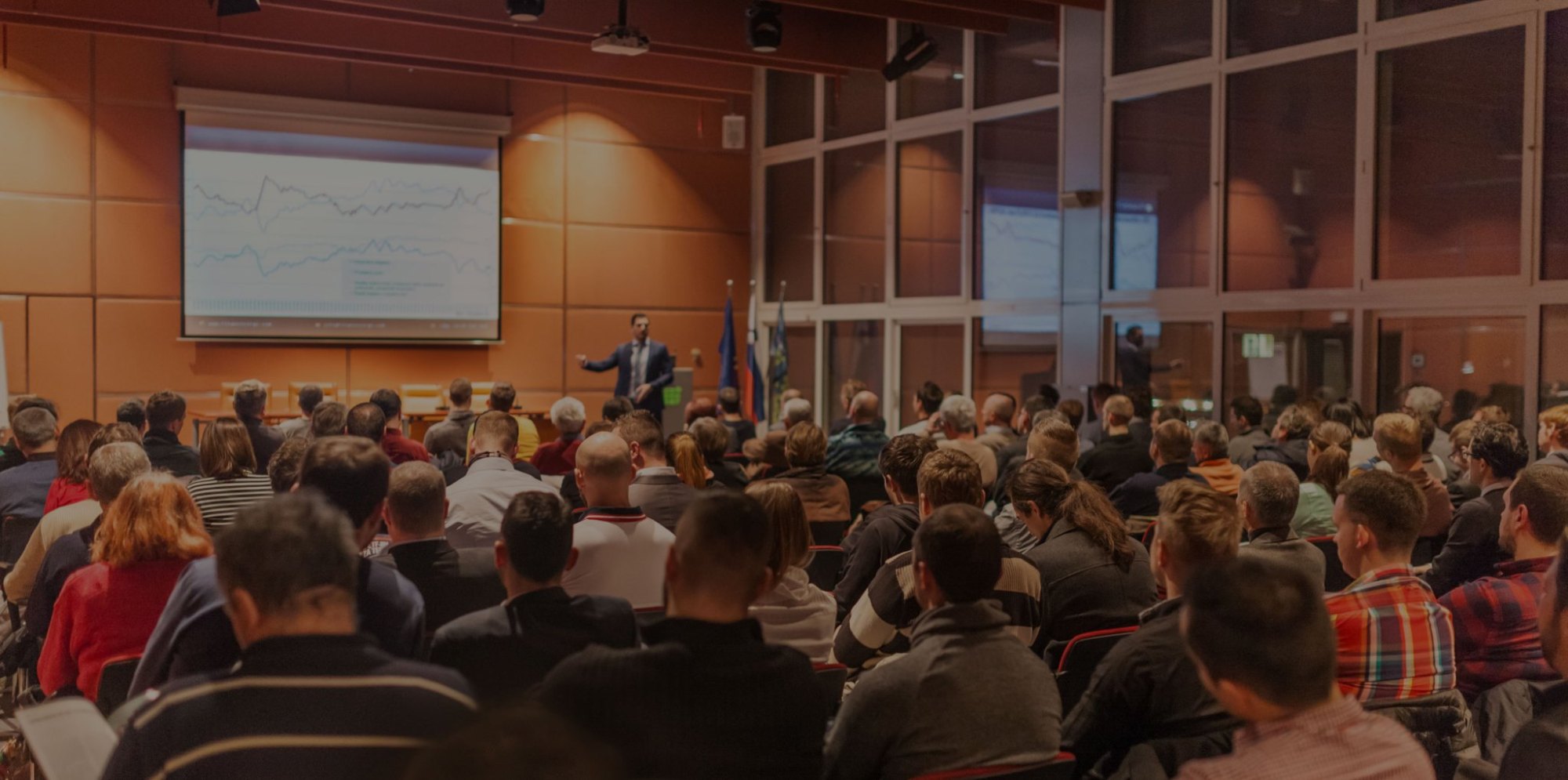 I 30 anni dell’Associazione Sindrome di Williams a Roma Speaker giving a talk in conference hall at business event. Audience at the conference hall. Business and Entrepreneurship concept.