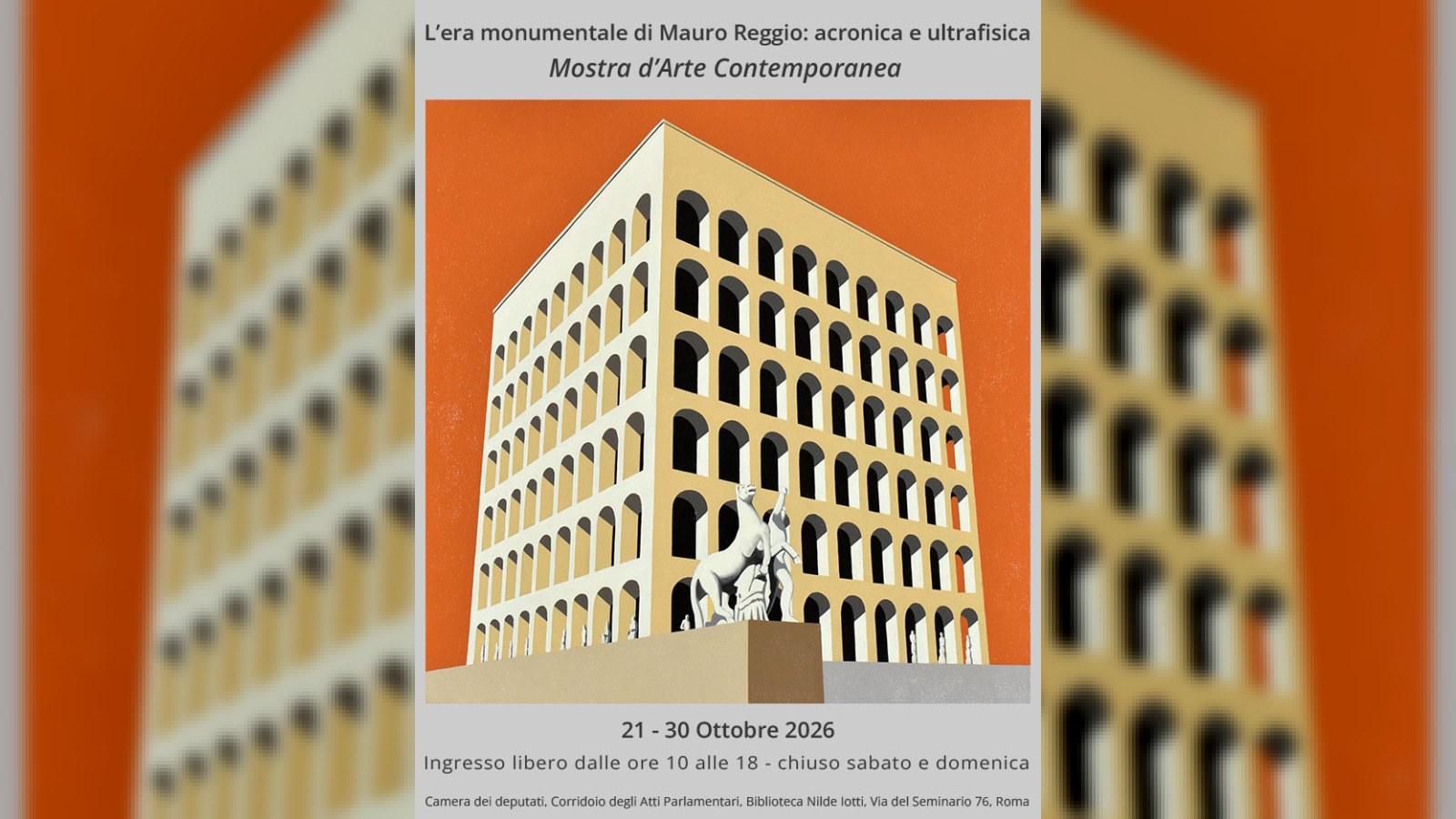 L’era monumentale di Mauro Reggio alla Camera dei deputati